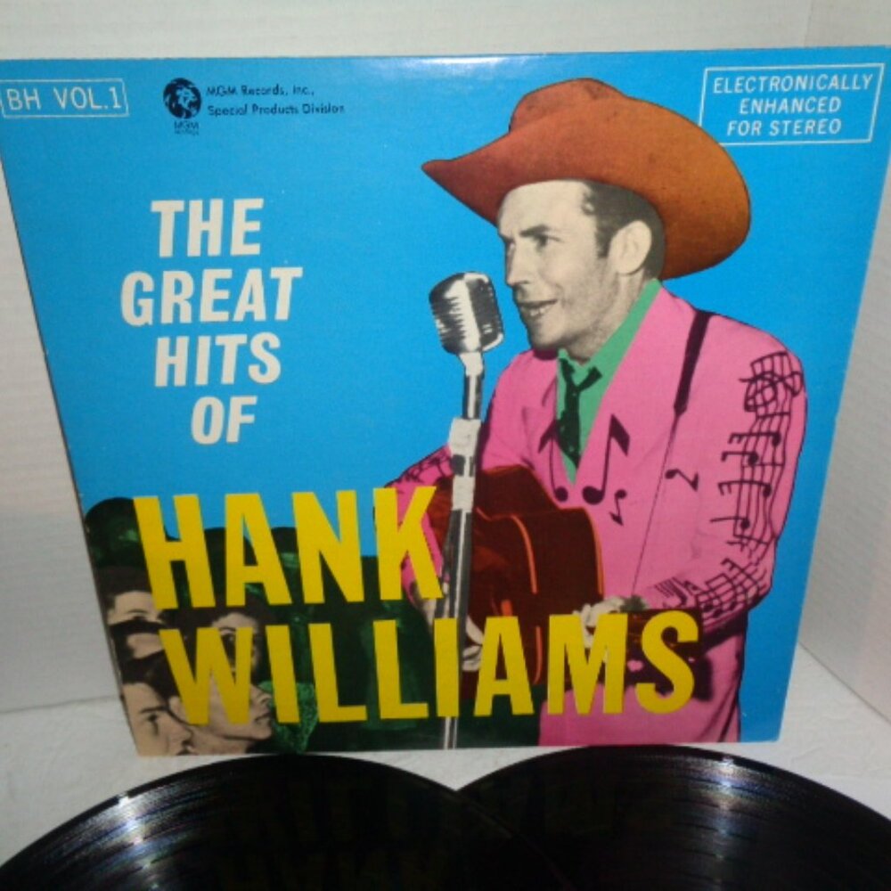 The Great Hits Of Hank Williams Double LP. Record Set 1972